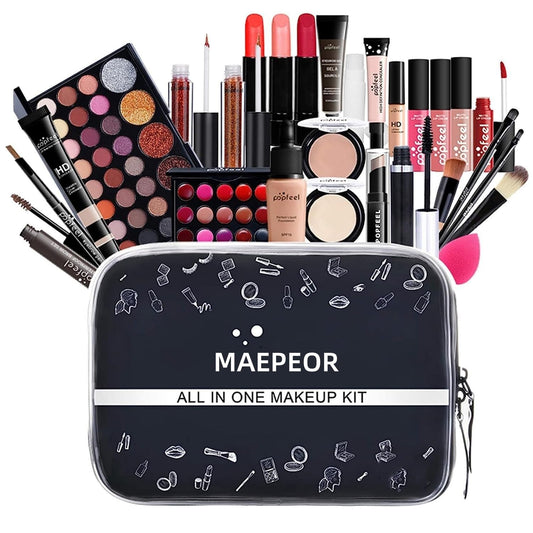 MAEPEOR All In One Makeup Kit 27PCS Makeup Kit for Women Full Kit Multi-Purpose Makeup Set for Beginners or Pros (KIT004)