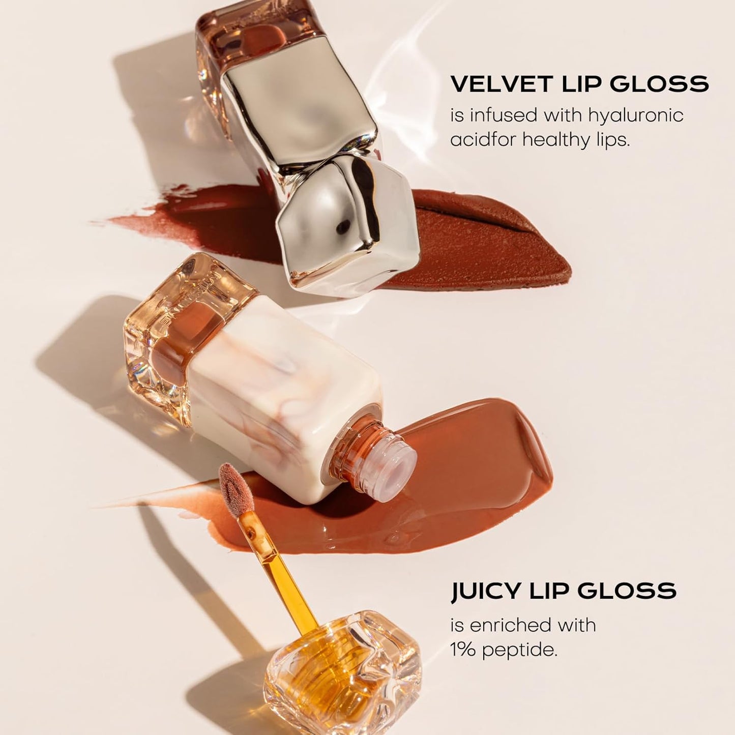 Mistine Lip Gloss Lip Oil Lip Plumber Non-sticky Tinted Lip Gloss for Women Infused with 1% Peptide Finish Lip Tint Hydrating Lip Stain Lightweight Feeling J01 Until Sunset 0.1 fl oz