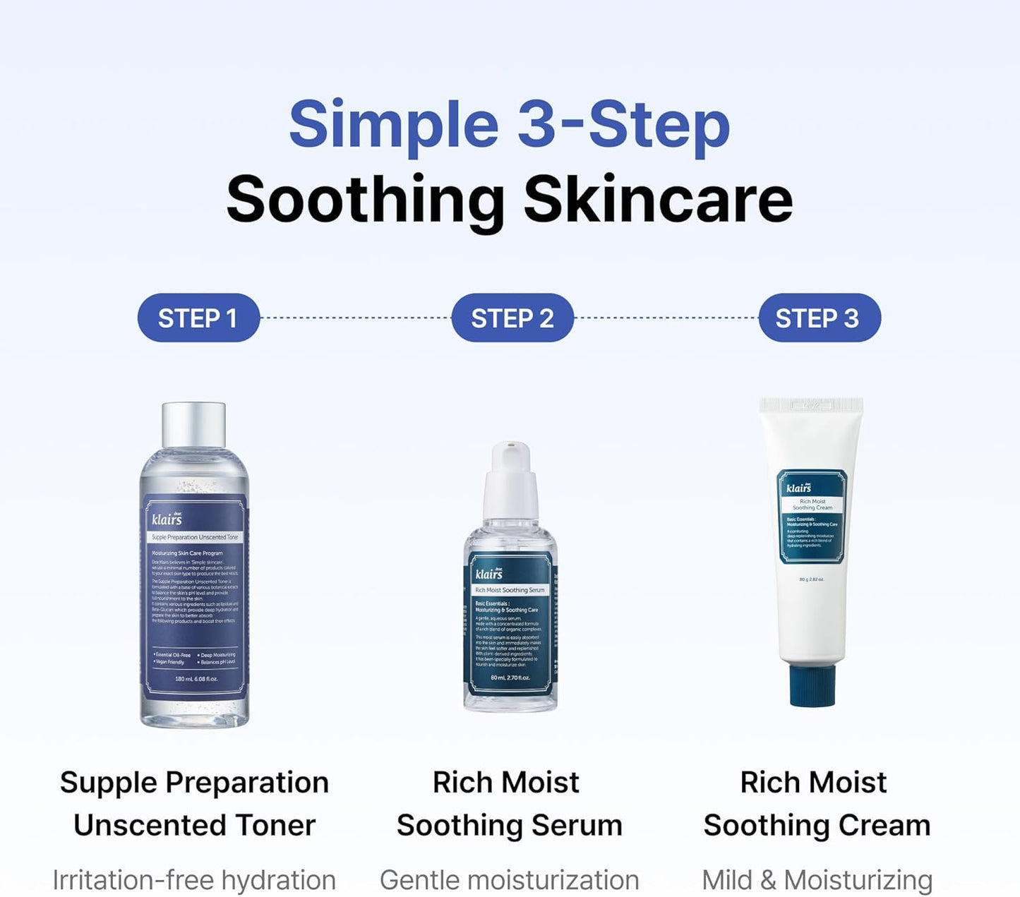 [KLAIRS] Supple Preparation Unscented Toner 6.08 fl oz, Lightweight, Essential Oil-Free, Alcohol Free, Packaging Changed