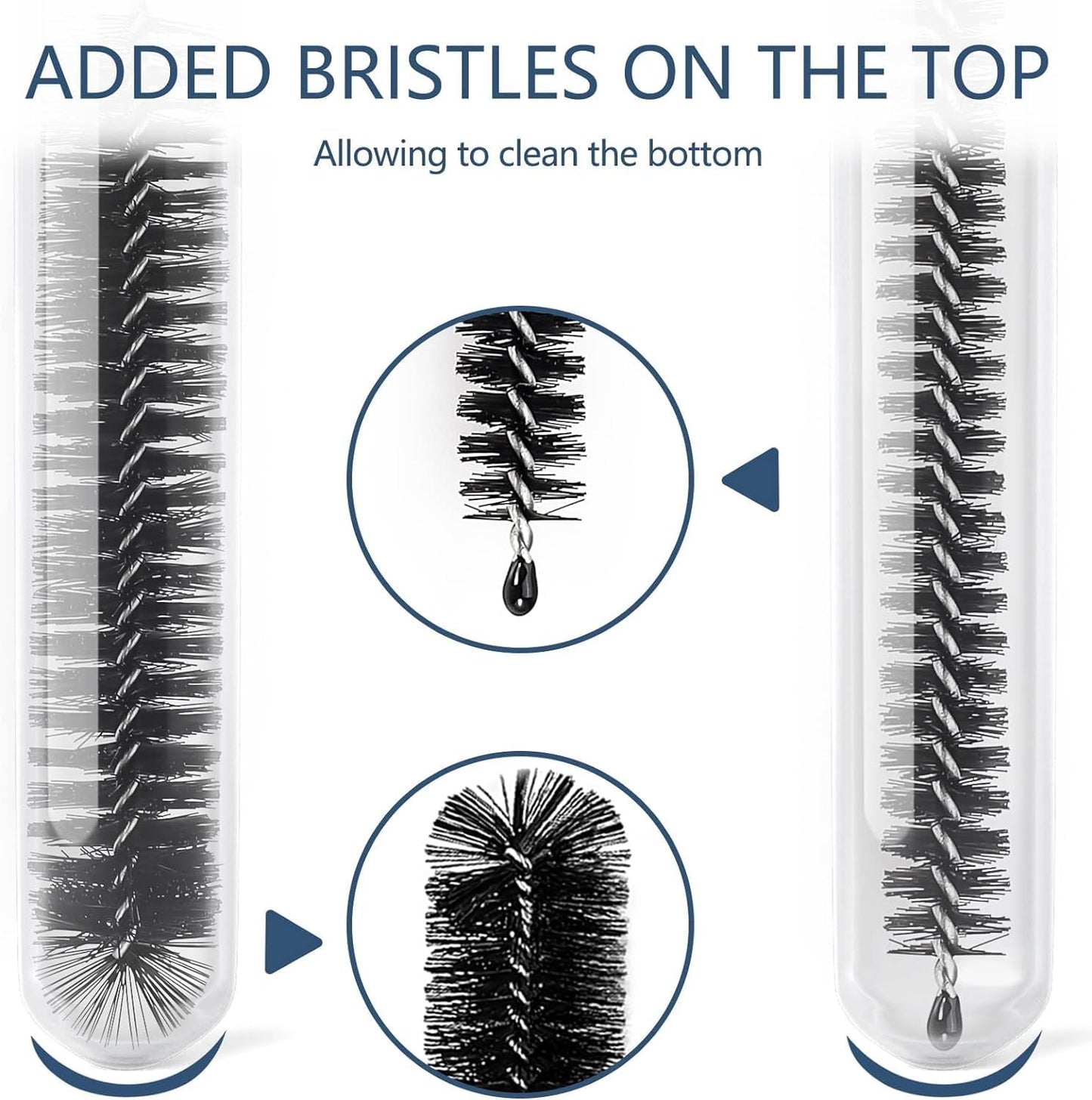 Straw Cleaner Brush Set, 12 Pieces Botthle Cleaning Brush and Nylon Tube Brush Brush, 11.8 Inch Long Cleaning Brush Kit for Water Bottle, Straws on Tumbler, Sippy Cup, Tea Pot Spout