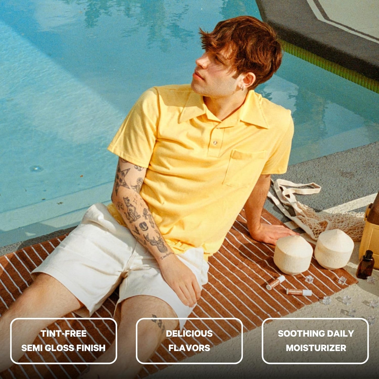 Space Camp Wellness Jumbo Lip Balm - Coconut Cream Organic Flavored Balm (2 Pack)