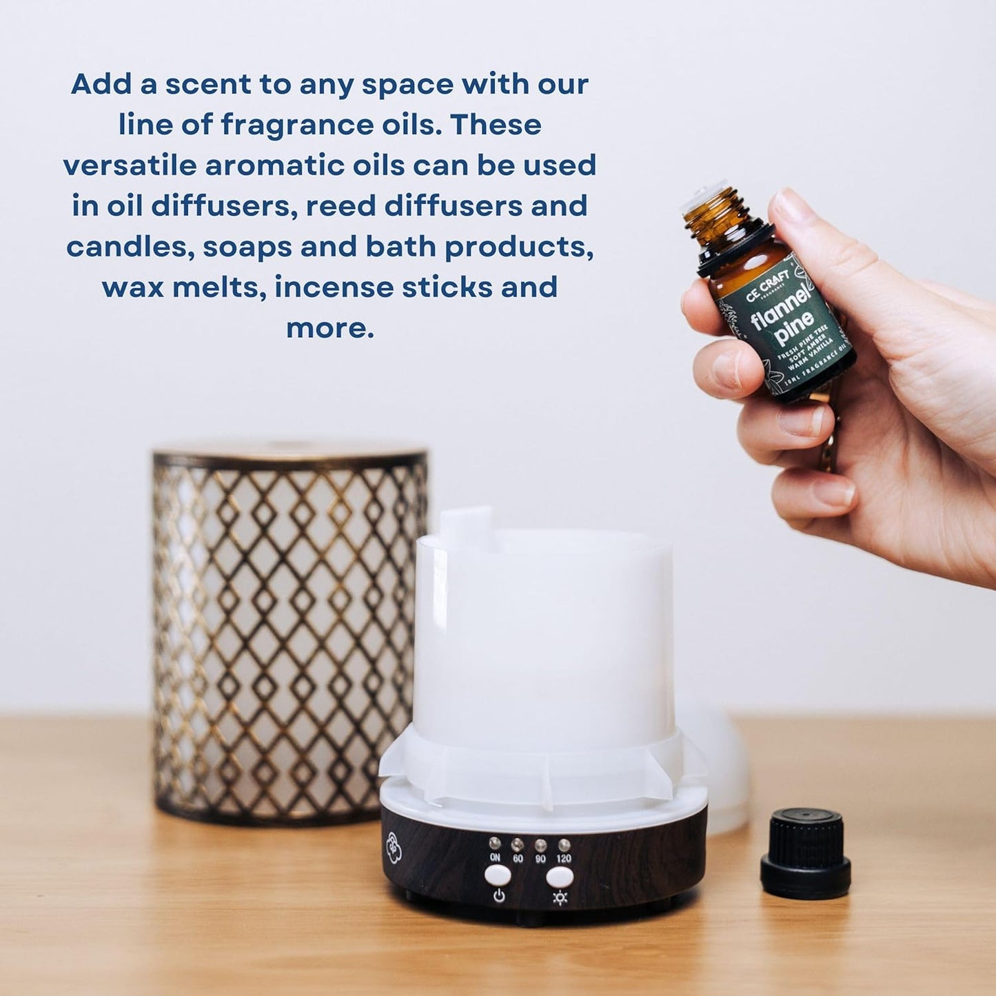 CANDECraftCo Premium Fragrance Oil – Diffuser Oils Fragrances Scented for Home, Candle Soap Making Supplies, Aromatherapy Blends for House (0.34 Fl Oz) (2-Pack, Teakwood & Mahogany + Apple & Mahogany)