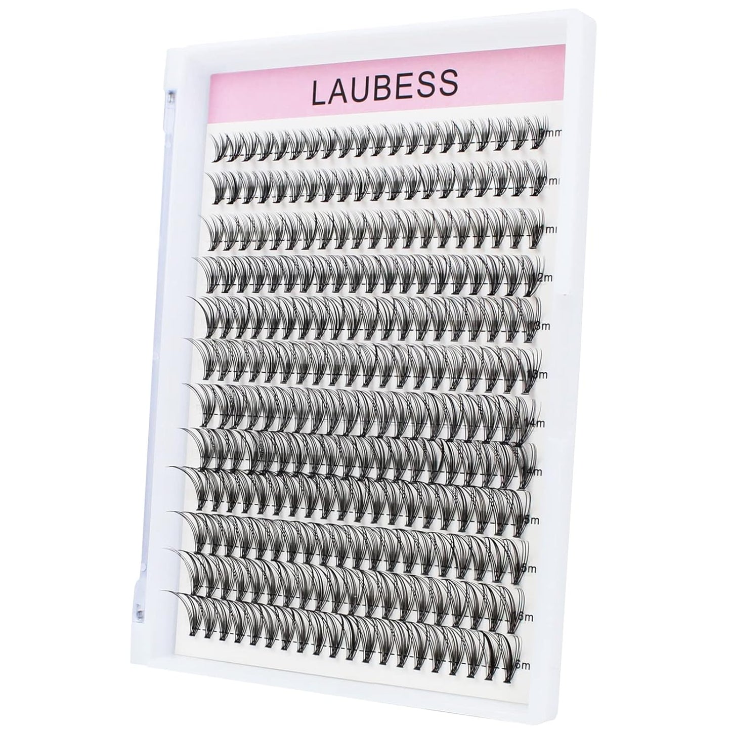 Lash Clusters LAUBESS Individual Lashes Waterproof Eyelash Clusters Mixed Tray Cluster Eyelash Extensions Soft Cluster Lashes for Beginners(20D-0.07D-9-16)