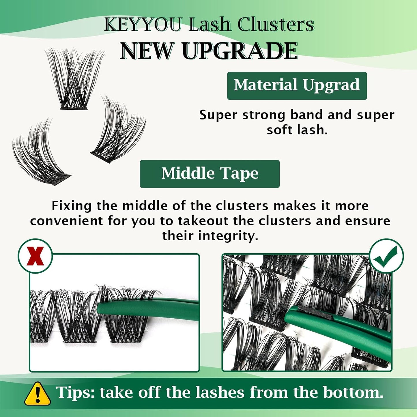 Lash Clusters 96pcs Individual Lashes C Curl 8-18MIX Eyelash Clusters KEYYOU Volume Wispy Lash Extension Soft&Comfortable Easy DIY at Home(Y01,C-8-18MIX)