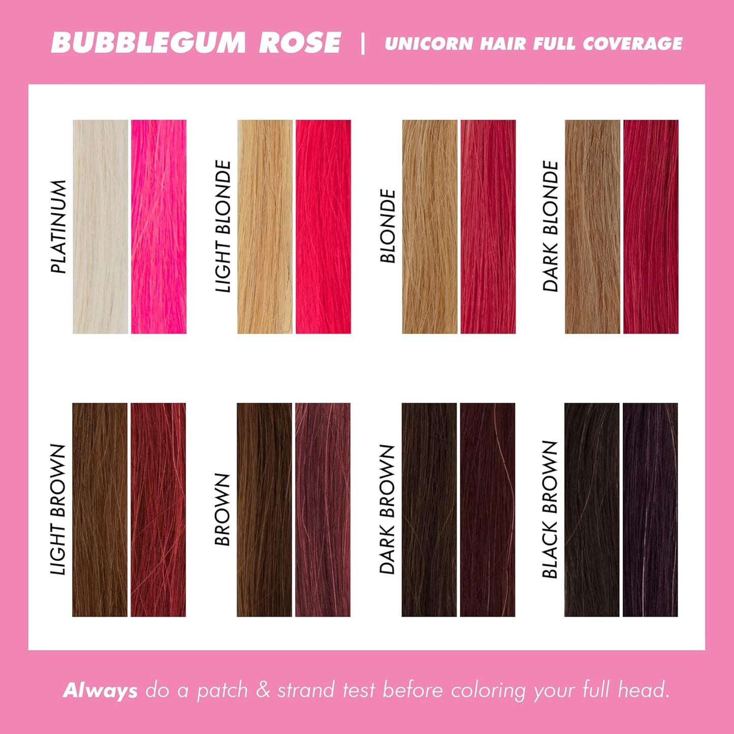 Lime Crime Full Coverage Unicorn Hair Dye, Bubblegum Rose - Damage-Free Semi-Permanent Hair Color Conditions & Moisturizes - Temporary Hair Tint Kit Has A Sugary Citrus Vanilla Scent - Vegan