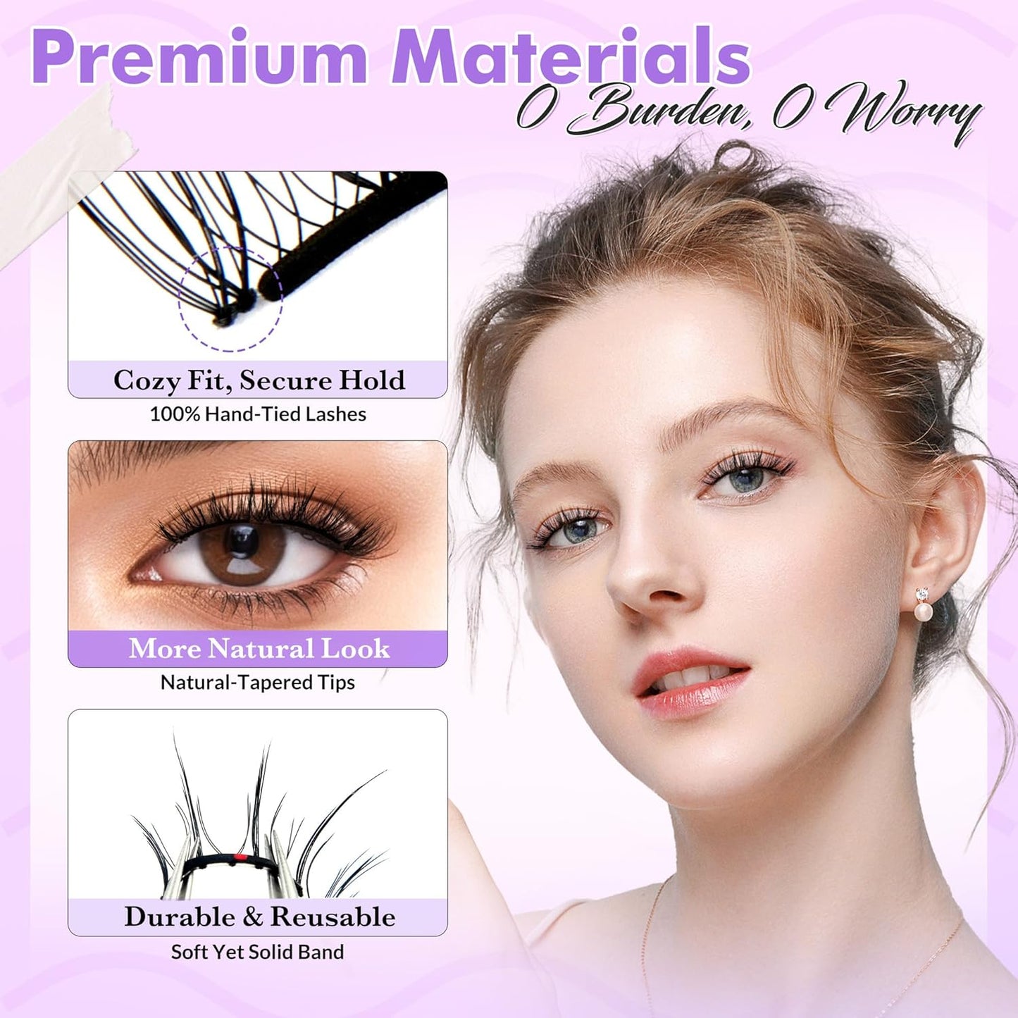 Bepholan Soft Magnetic Eyelashes, Reusable Magnetic Lashes with Applicator, Glue-free Natural Fake Lashes without Eyeliner, Easy to Wear and Remove (CS100)