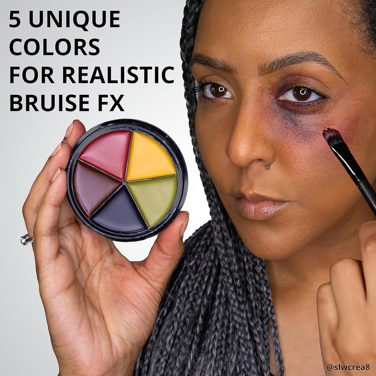 Mehron Makeup ProColoRing Bruise 5 Color Wheel for Special Effects & Movies | Bruise Makeup Kit | SFX Paint | Halloween Special Effects Makeup