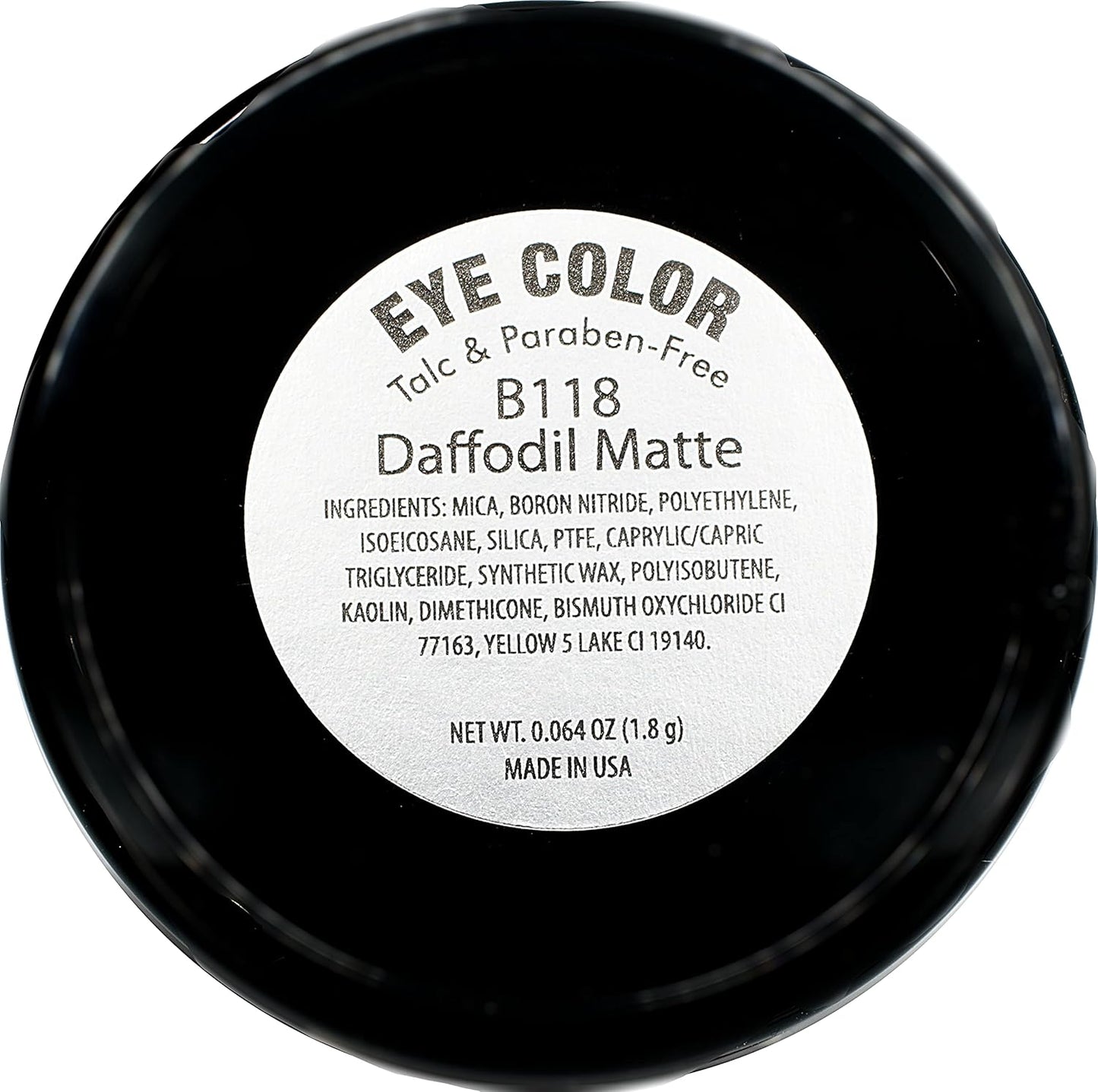 Daffodil Matte Muted Yellow Gold Soft Pressed Powder Single Vegan Eyeshadow; Talc, Paraben & Cruelty Free