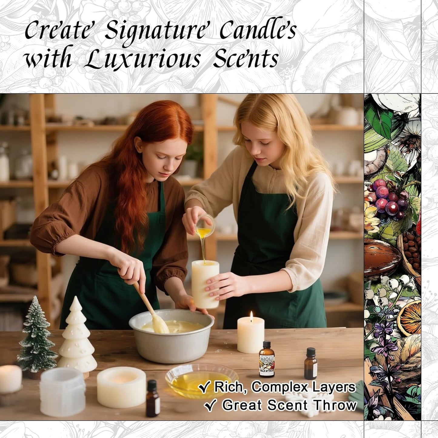 HIQILI Walk My Path Fragrance Oil for Home Diffuser, Inspired by Gi.o M.Way, Scented Soap, Candle Making, DIY Body Lotion & Scrub - 1 Fl Oz