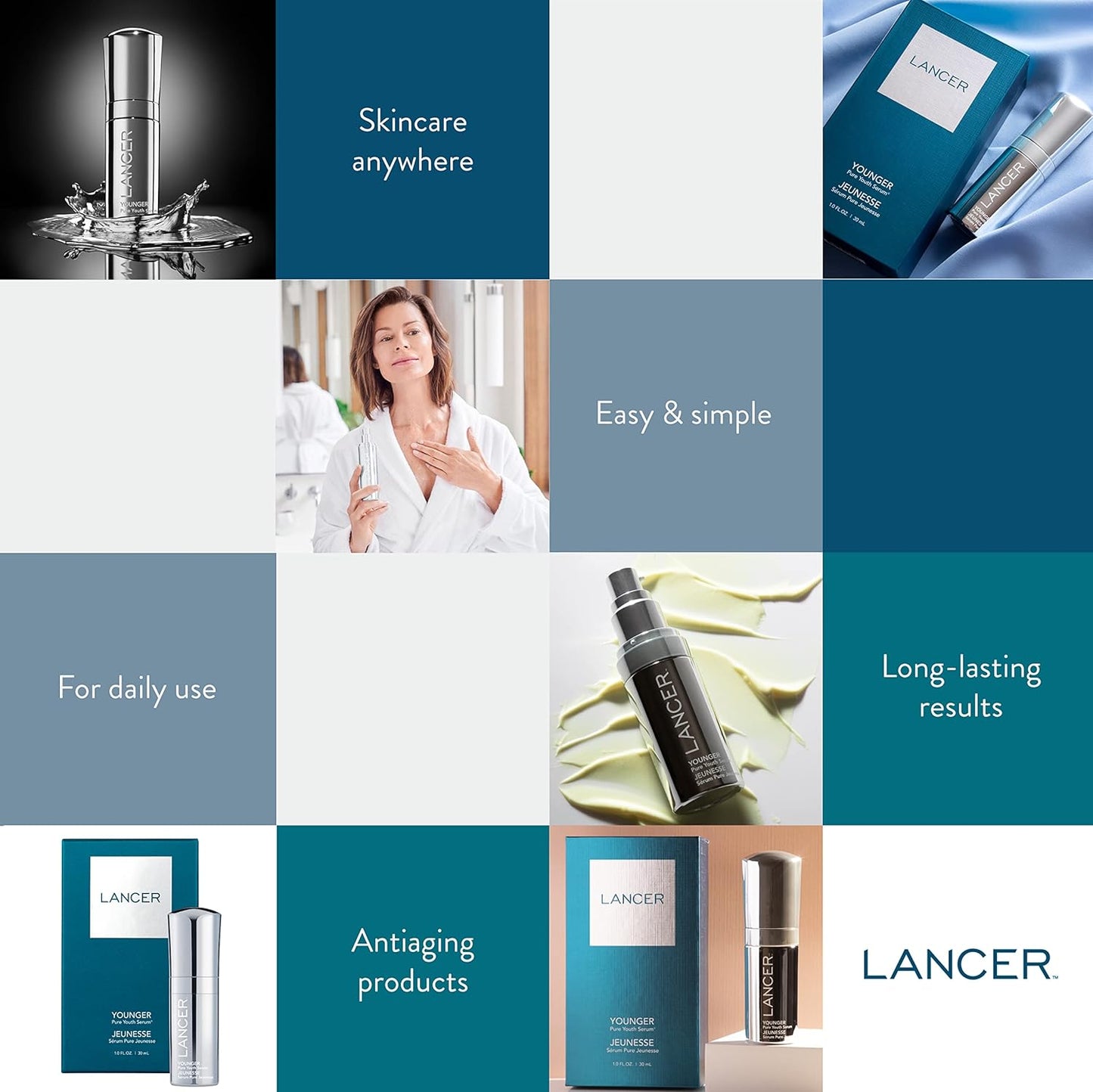 Lancer Skincare Younger Pure Youth Serum, Daily Anti-Aging Serum with Mimixyl, 1 Ounce