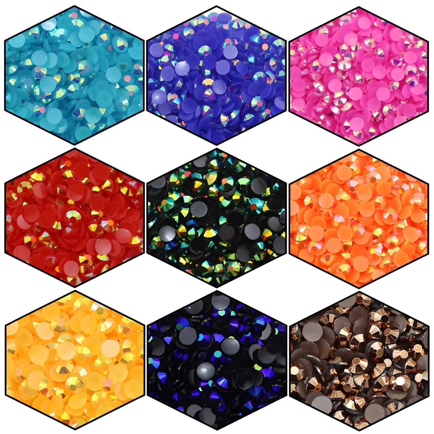 4500 Pcs SS6 2mm AB Flatback Rhinestones for Nails Art Crafts Glitter Round Shine Gems Crystals DIY Clothes Shoes （Dark Purple AB）