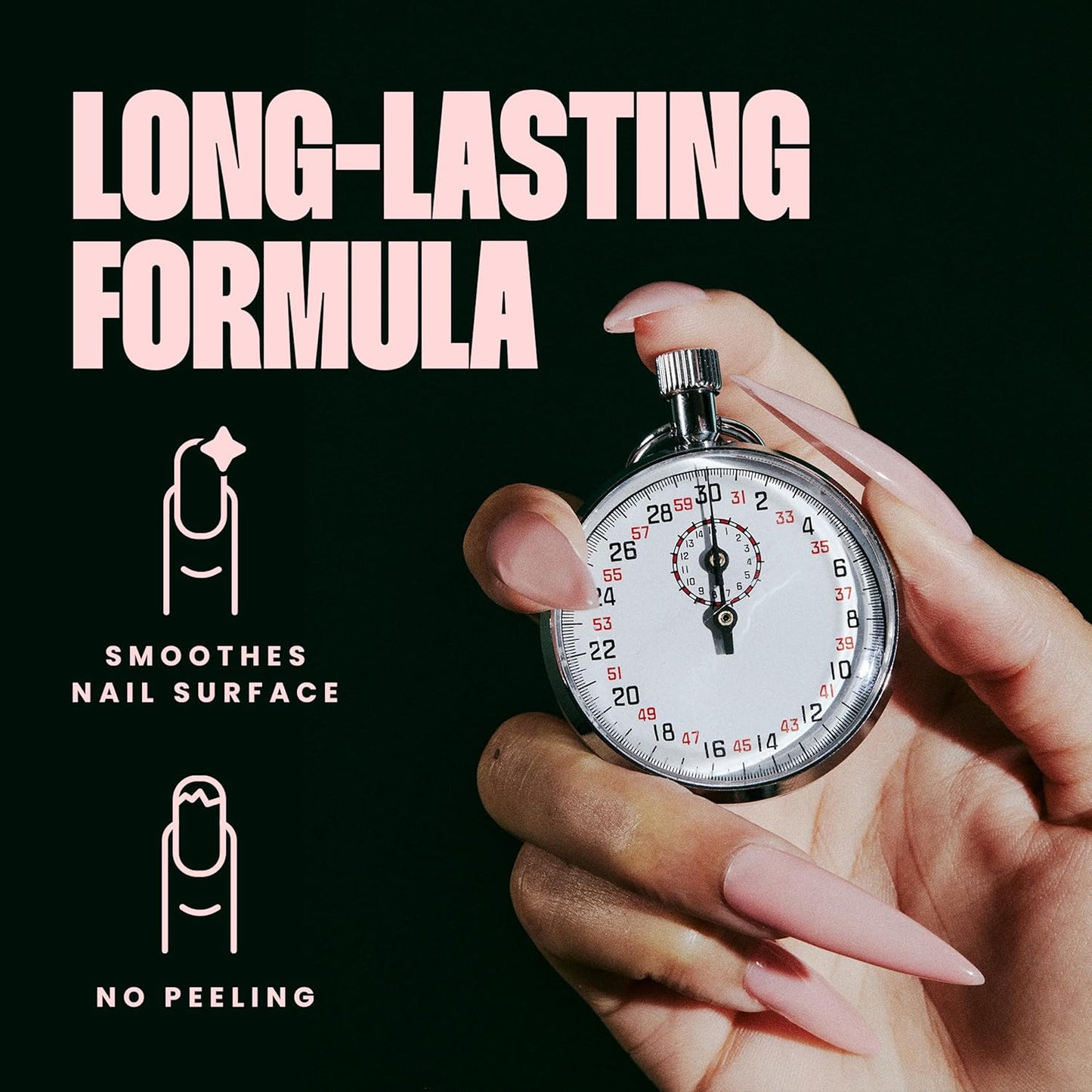 V Beauty Pure Gel Base Coat - Long-Lasting Base Gel Polish for Strong Adhesion, Chip-Free Wear & Smooth Application, Protects Natural Nails, Works with Any Nail Polish