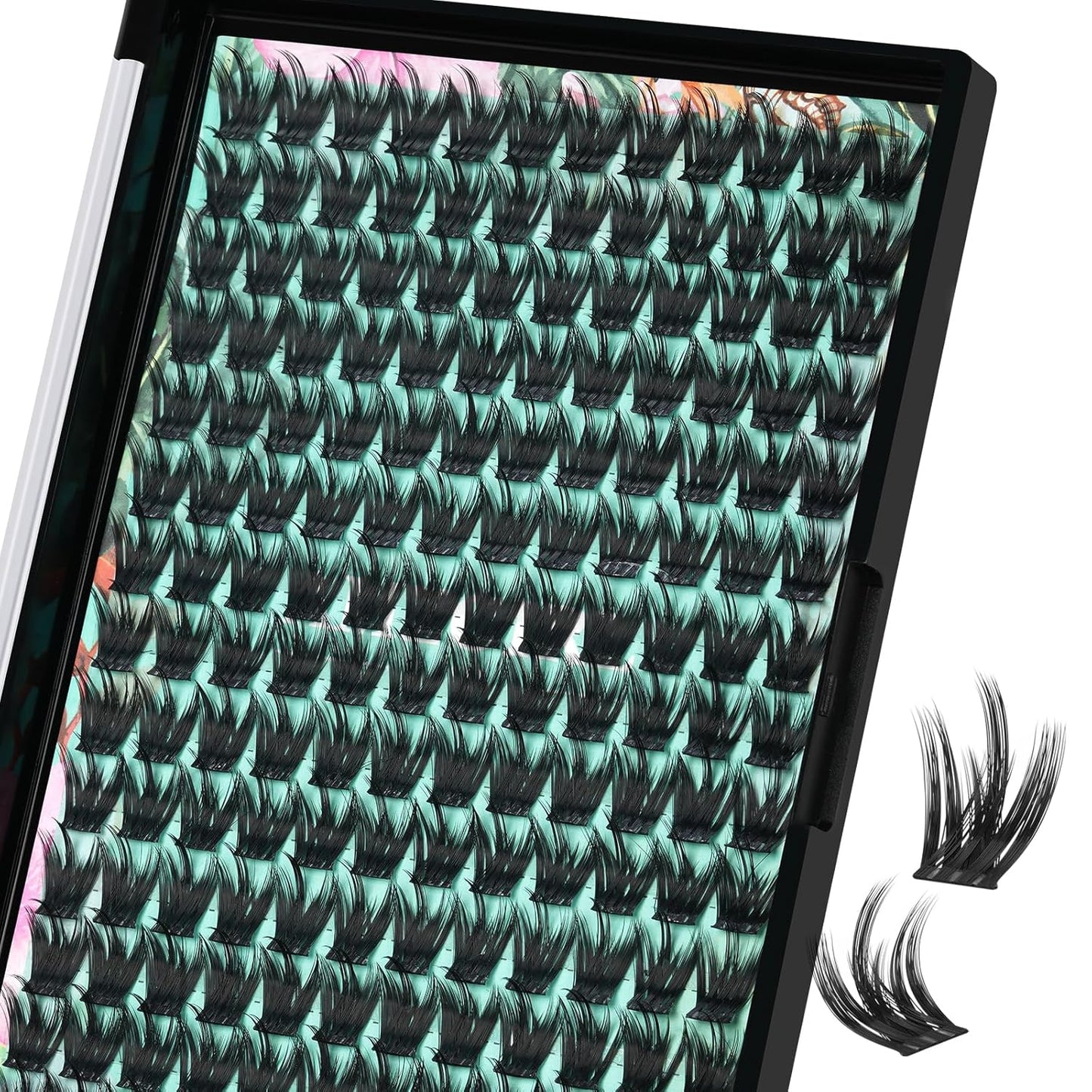 Lash Clusters Wet Look 168Pcs Eyelash Cluster Ultra-Thin Lash Band Eyelashes Extensions Spiky Anime Wide Span Lashes(Orchid,D-14mm)