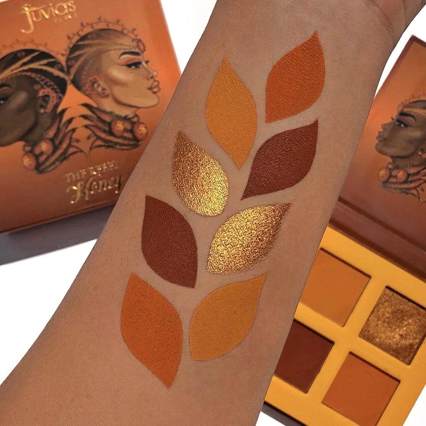 Juvia's Place Rebel Quad Honey Eyeshadow Palette - Professional Eye Makeup, Pigmented Eyeshadow Palette, Makeup Palette for Eye Color & Shine, Pressed Eyeshadow Cosmetics, Shades of 4