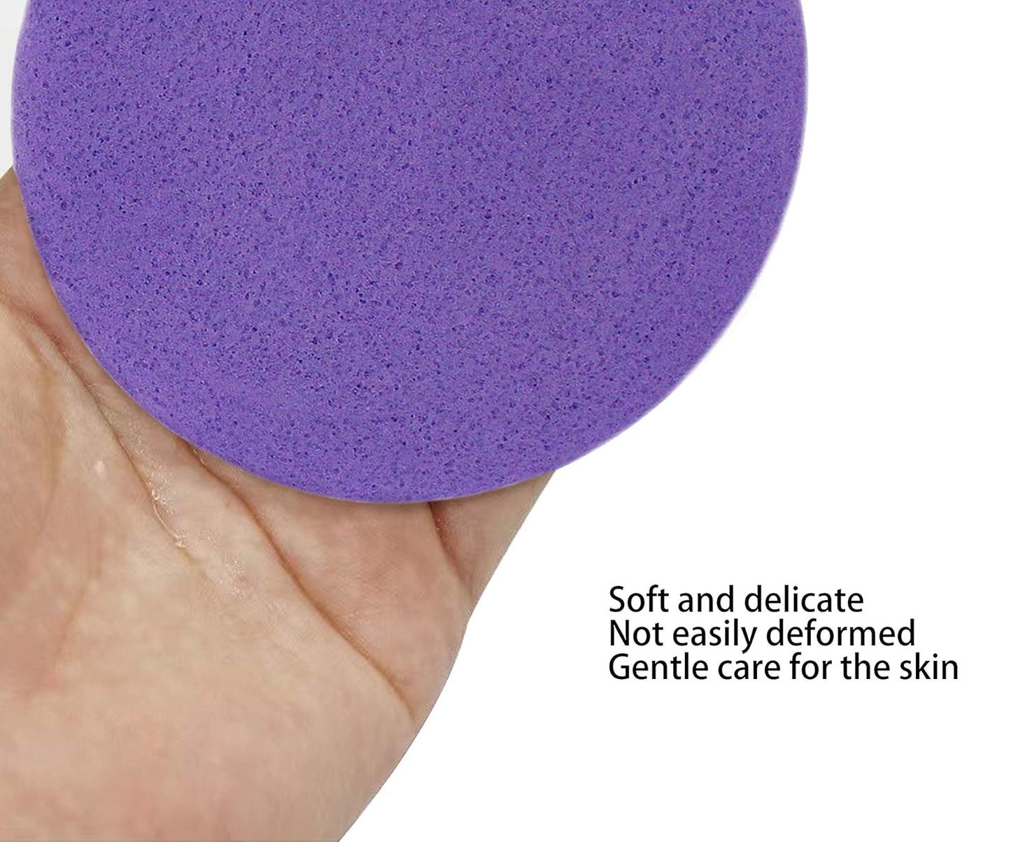 Facial Sponge Compressed 60 Counts Face Sponge Pads Exfoliating Spa Sponges for Facial Cleansing PVA Professional Face Cleanser Makeup Removal