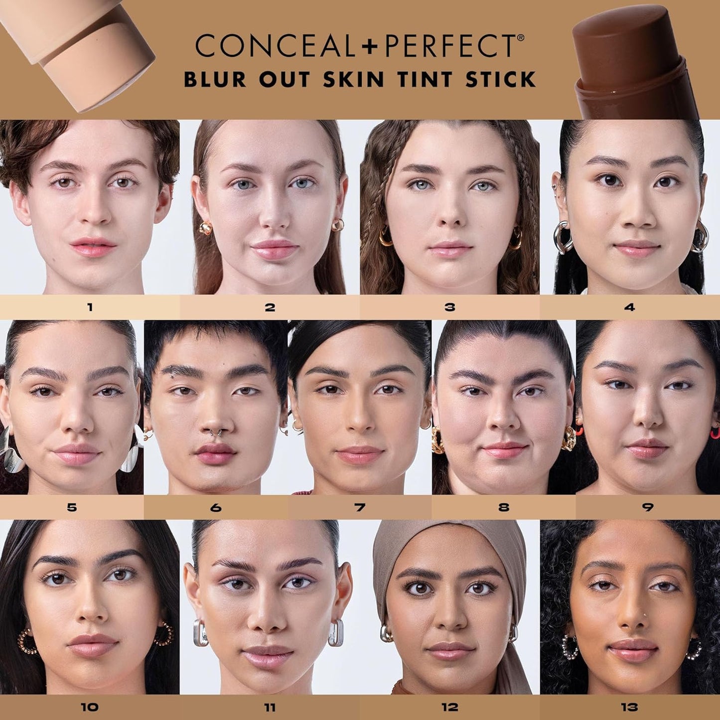 Milani Conceal + Perfect - Skin Tint Stick, Blur Out Tinted Moisturizer Makeup, Shade 021