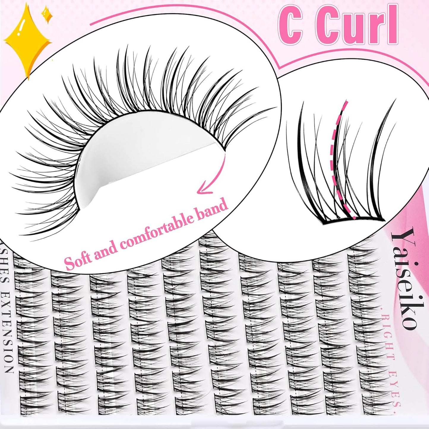 Natural Lash Clusters Wispy DIY Cluster Eyelash Extensions C Curl Individual Lashes 10-12mm Short Eyelash Clusters Manga Cluster Lashes 120pcs Lashes Clusters