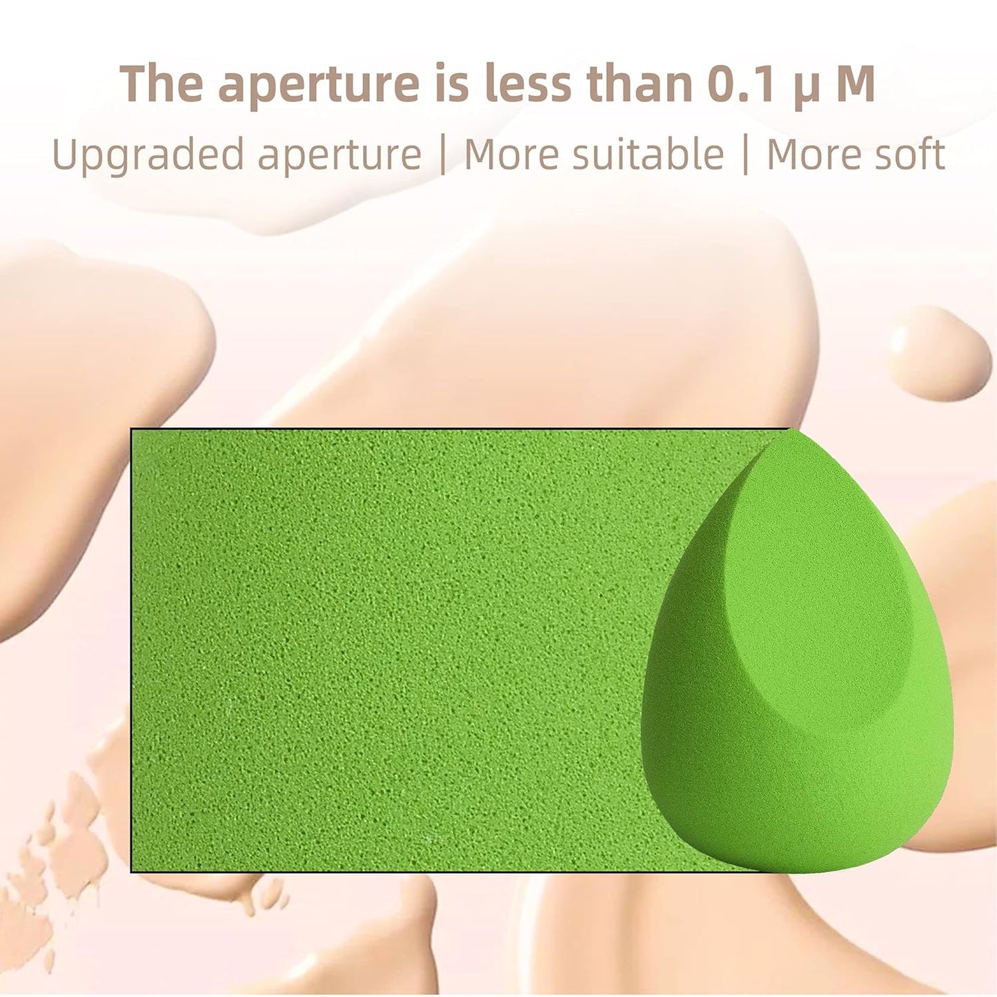 COSTICA Makeup Sponge Set Blender, Beauty Sponge Makeup Blender Flawless for Liquid - Multi Colored 4 pcs Avocado Series