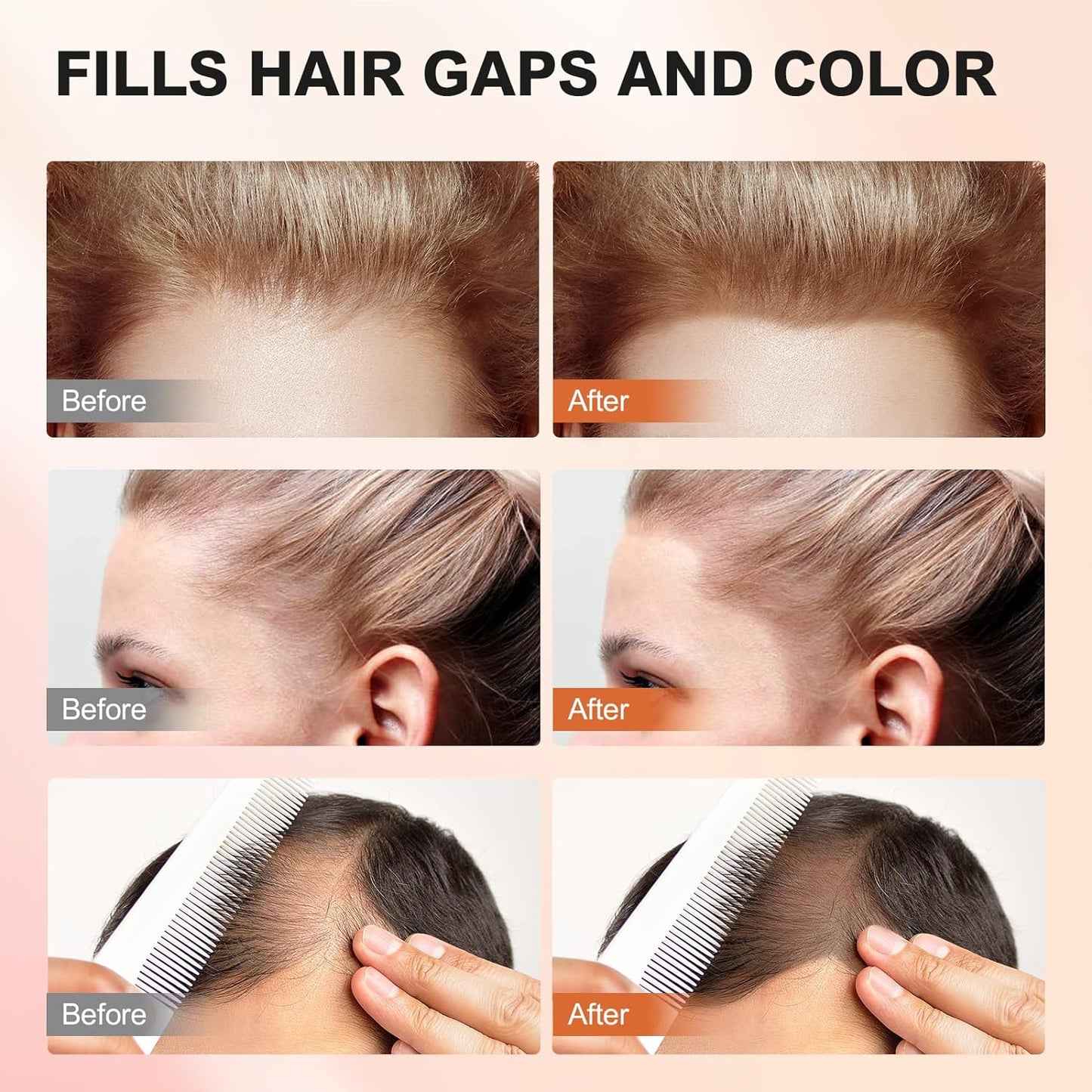 Root Touch Up Hair Powder, Instantly Root Cover Up Hairline Shadow Powder,Hairline Powde for Women Eyebrows, Gray Hair Coverage Touch Up For Men Beard Line,Bald Spots (Light Brown)