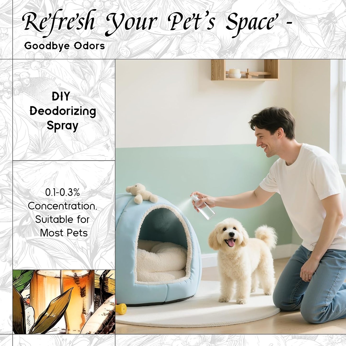 HIQILI White Jasmine & Mint Fragrance Oil for Diffuser, Candle, Soap & Perfume Making, Floral Herbal Scent with Fresh Tea Notes, Long-Lasting Scent - 5.07 Fl Oz