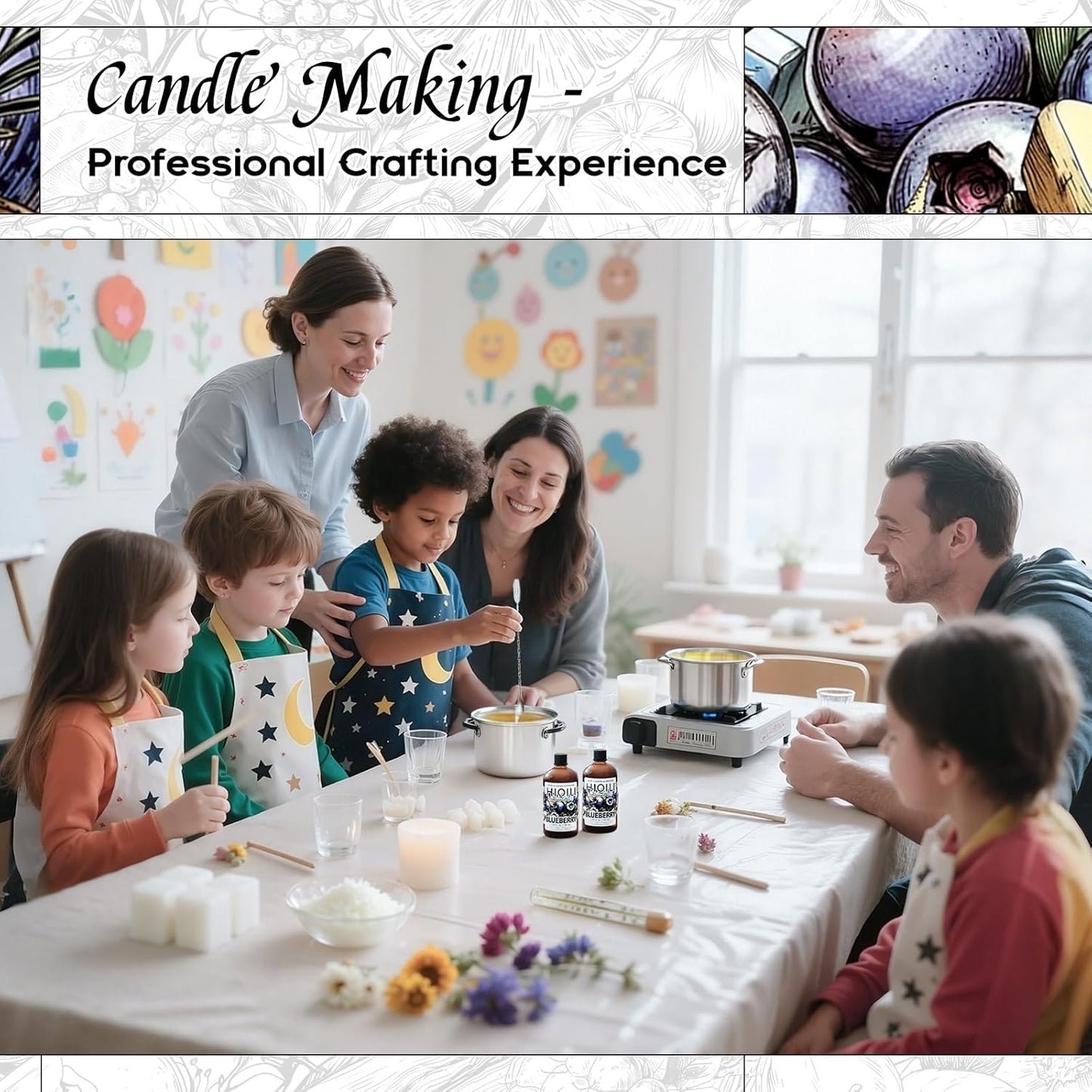 HIQILI Blueberry Fragrance Oil for Candle & Soap Making, Fruity Scents for Reed Diffuser Oil Refill, Add to Lotion, Body Wash - 5.07 Fl Oz