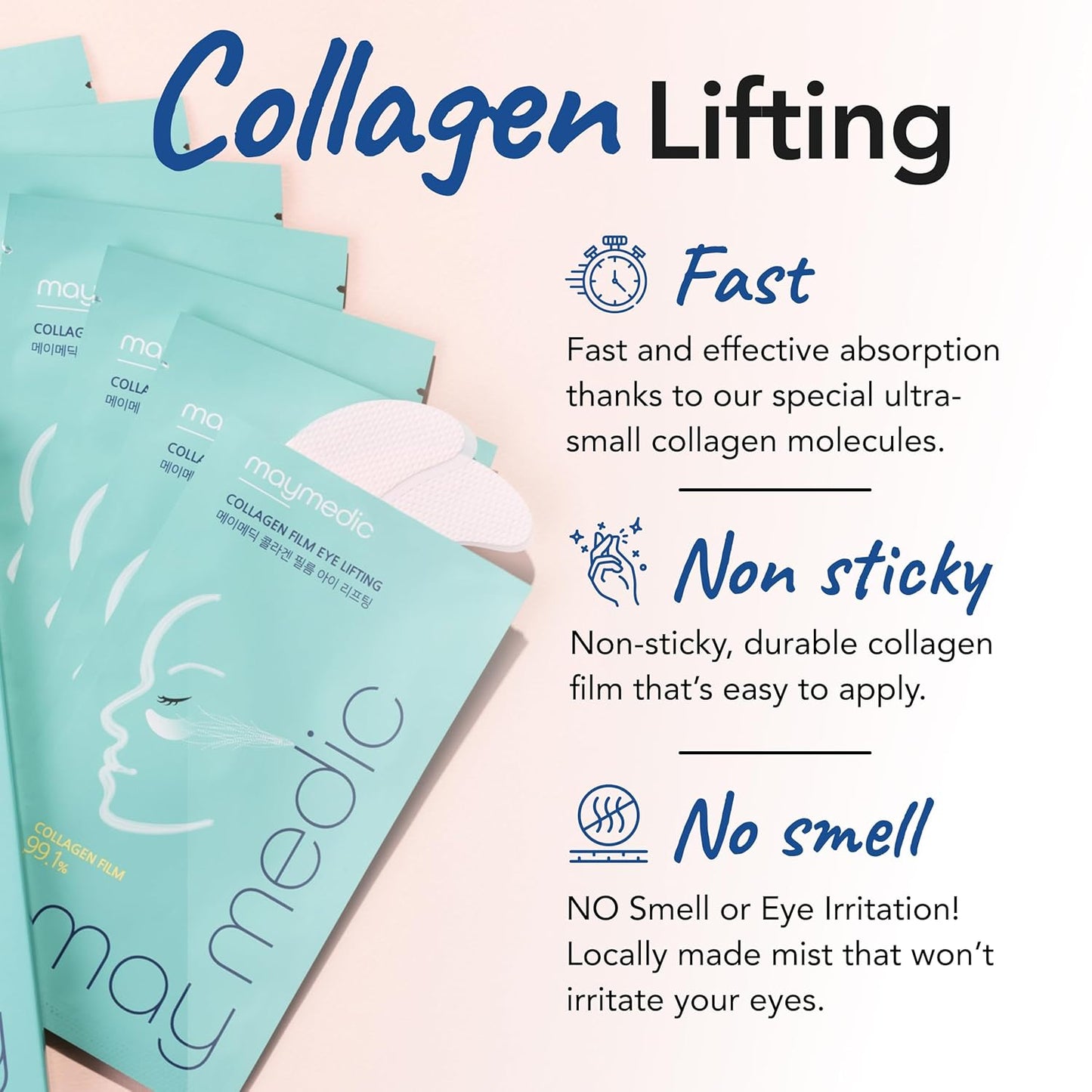 Collagen Eye Patches Hydrating Anti Age Anti Puffiness Dark Circles Korean Skincare Lifting Moistruzing, 10 pcs