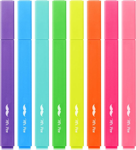 Mr. Pen- Aesthetic Highlighters, 8 pcs, Chisel Tip, Vibrant Colors, Cute Highlighters Assorted Colors, Back to School Supplies