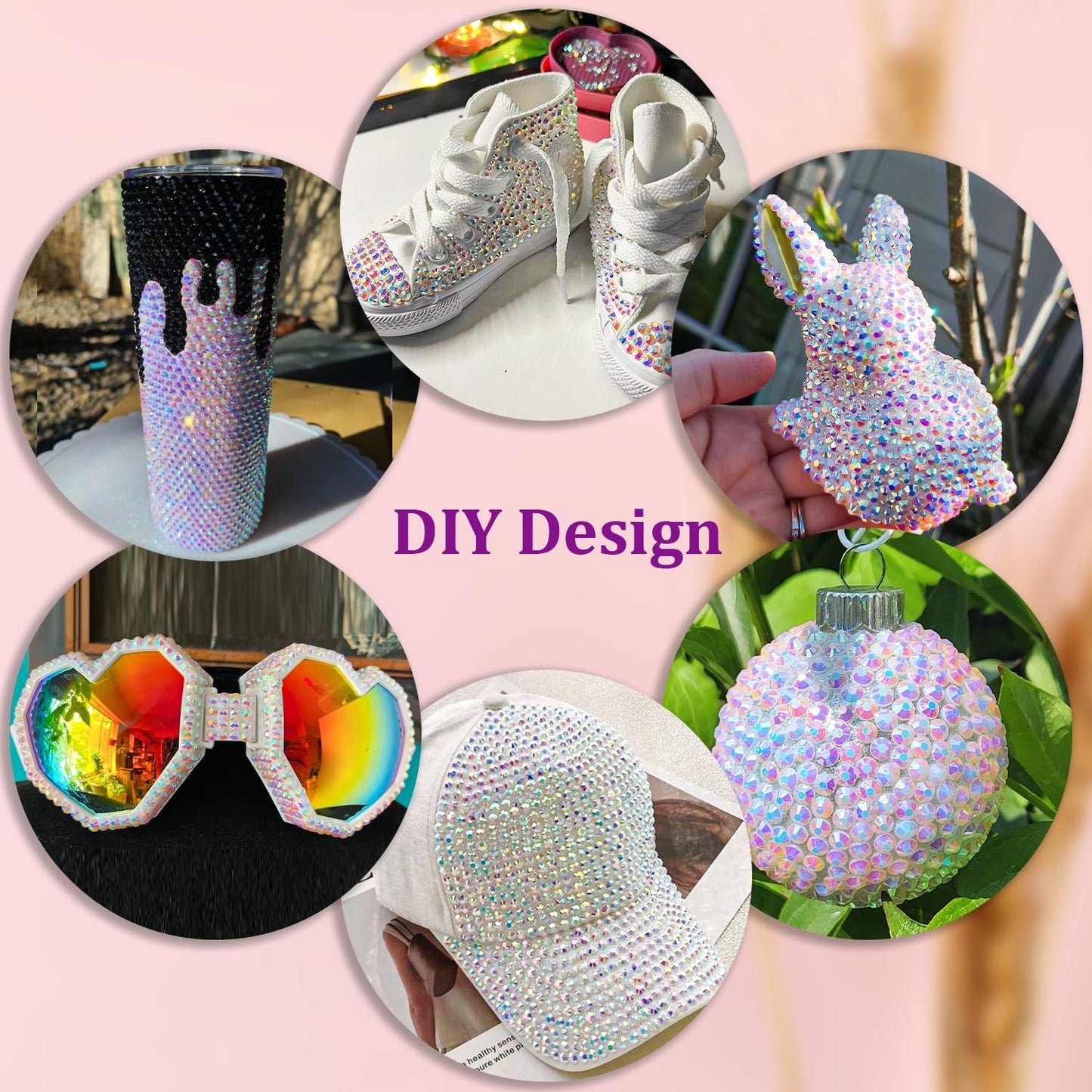 Resin Jelly Rhinestones for Crafting with B7000 Jewelry Glue, 2 Boxes White AB Flatback Crystals with 3Pcs 10ml Glue, Bedazzling Non Hotfix Gems for DIY Tumblers Clothing Shoes Manicure