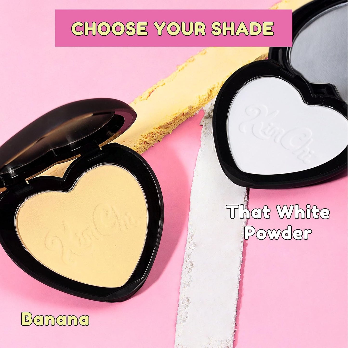 KimChi Chic Almost Catfished Micro Pressed Powder - Brightening Under Eye Setting Powder, Reduces Dark Circles, No Flashback, Banana