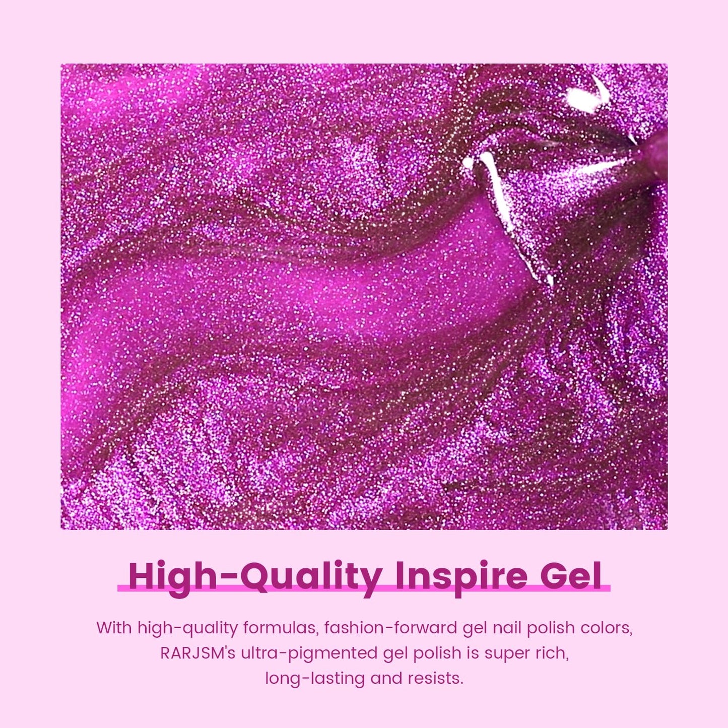 RARJSM Cat Eye Gel Polish Fuchsia Purple Pink 15ml 9D Cateye Silver Glitter Galaxy Universal Velvet Effect Ice Gel Nail Polish with Magnetic Stick UV LED Curing Require Soak Off DIY Home Salon