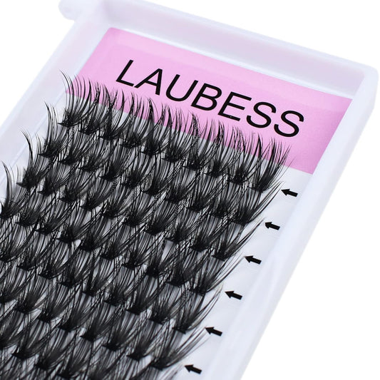 Eyelash Clusters LAUBESS Lash Clusters Individual Lashes Cluster Eyelash Extensions DIY at Home Waterproof Cluster Lashes (40D-D-Mix9-16)