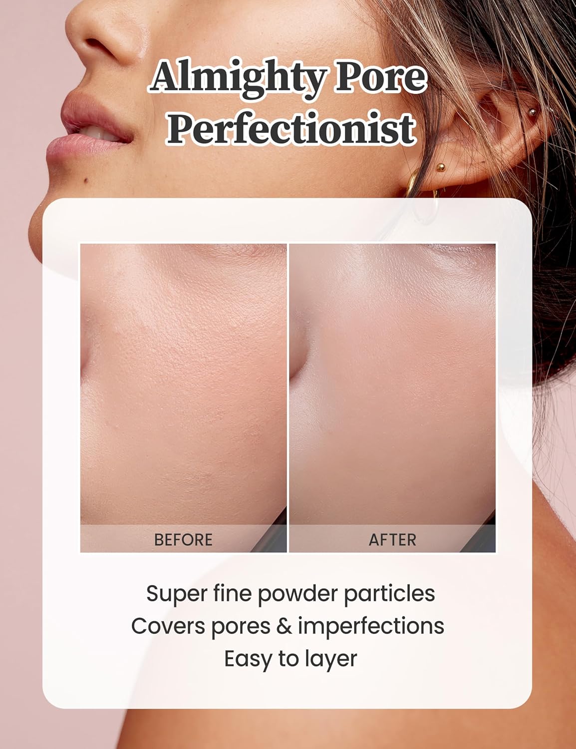 MILKTOUCH Touch My Cheek in Bloom Blush Pure Apricot | Face Blushes Compact Powder Makeup | Shimmer Powder Blush Oil Absorbing Powder Compact | Face Powder for Oily Skin Korean Blush (0.18oz)