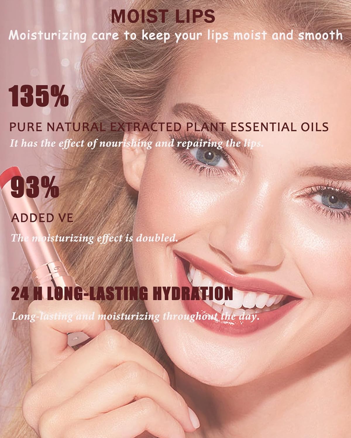 Moisturizing Lip Balm, Nude Sheer Pink Lipstick Hydrating Tinted Lip Gloss, Long Lasting Waterproof Liptint Balm Natural Non-Stick Lips Oil Stain,Glossy Lipcolor Juicy Finish for Dry Cracked Lips-06