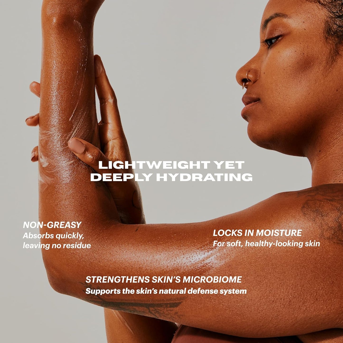 OUI the People HEALTH FOOD Prebiotic Lotion, Lightweight, Deep Hydration with Prebiotics for Balanced Skin Microbiome, Body and Face Moisturizer, Daily Facial Moisturizer, 8.4 oz