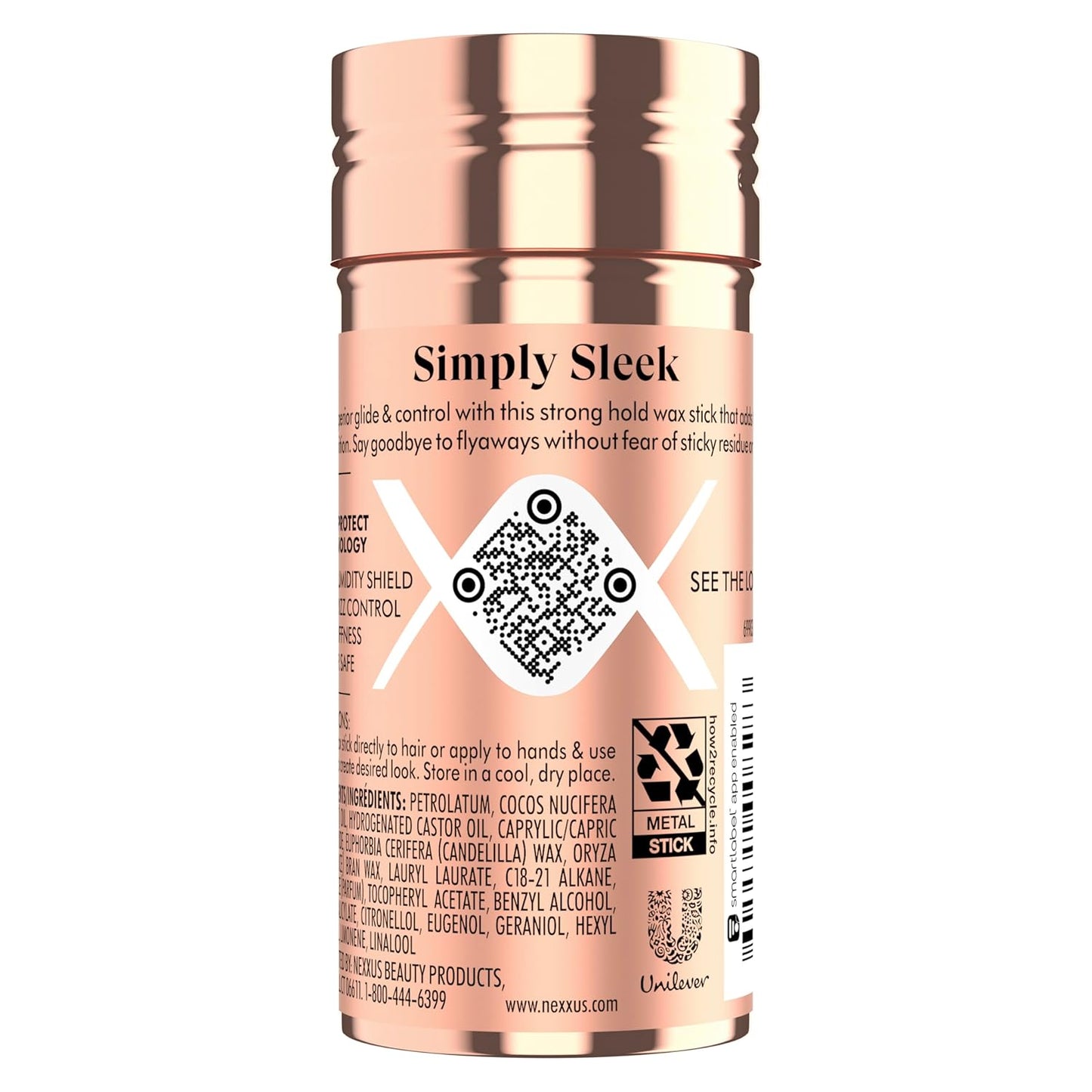 Nexxus Strong Hold Hair Wax Slick Stick for Slicked-Back Look with StyleProtect Technology 2.33 oz