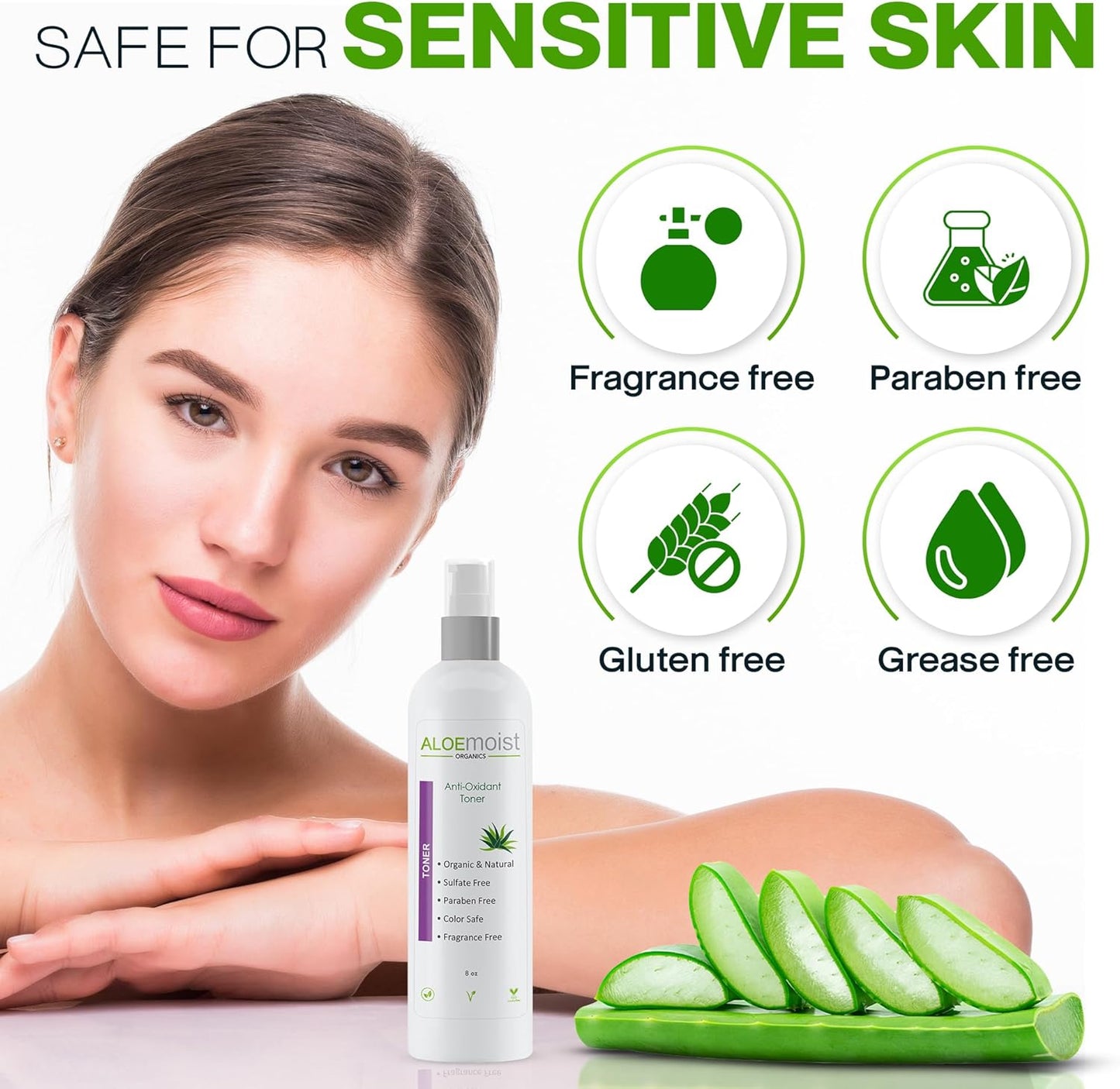 Green Tea Toner for Face: Pore Minimizing, pH Balancing & Hydrating Facial Toner for Aging Skin with Calming Aloe Vera & Antioxidant Green Tea Skincare for Women Dry, Oily, Acne Prone & Sensitive Skin