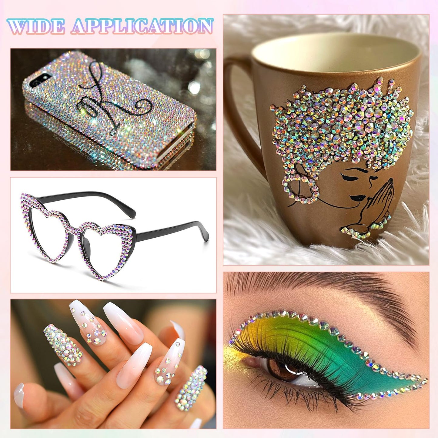 30000Pcs Resin AB Rhinestones for Bedazzling Crafting with b7000 Jewelry Glue, Bulk Flatback Gems Bedazzler Kit for Crafts Clothes Shoes Fabric Nail Diamond Art, Assorted Size 2/3/4/5/6mm