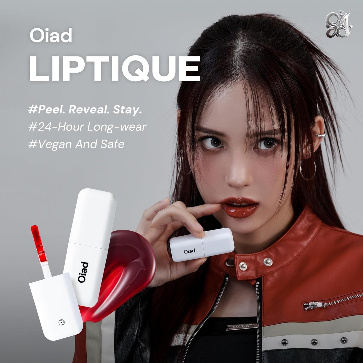 Liptique Korean Lip Stain Peel Off - 24 Hour Long Lasting Lip Tattoo, Waterproof & Transfer Proof, Nourishing & Hydrating Lip Tint for Women, Instant Plumping Lip Tints Peel Off (004 ROSITE)