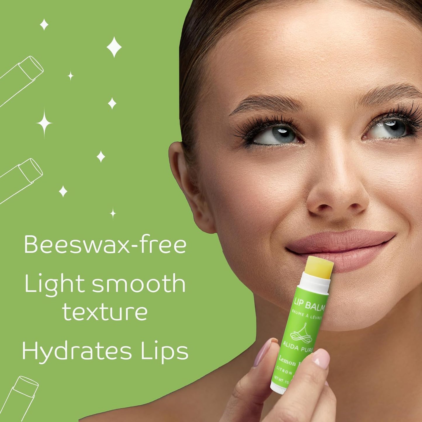 Citrus Lip Balm Collection, Vegan Set, Bees Wax Free, Coconut Oil Free, with Organic Jojoba and Avocado Oil, Vitamin E, Natural Moisturizer For Dry Cracked Lips, 3 Tube Set