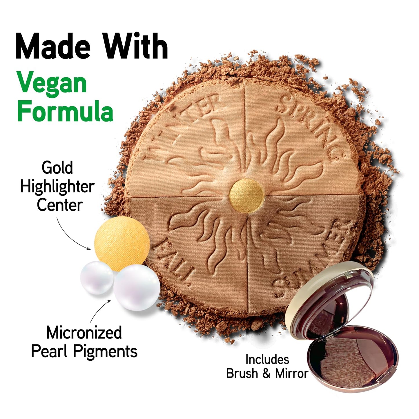 Physicians Formula Bronze Booster Glow-Boosting Season-to-Season,Customizable Seasonal Glow, Lasting Tan Boost, Hypoallergenic Powder, Cruelty-Free & Hypoallergenic - Medium-to-Dark