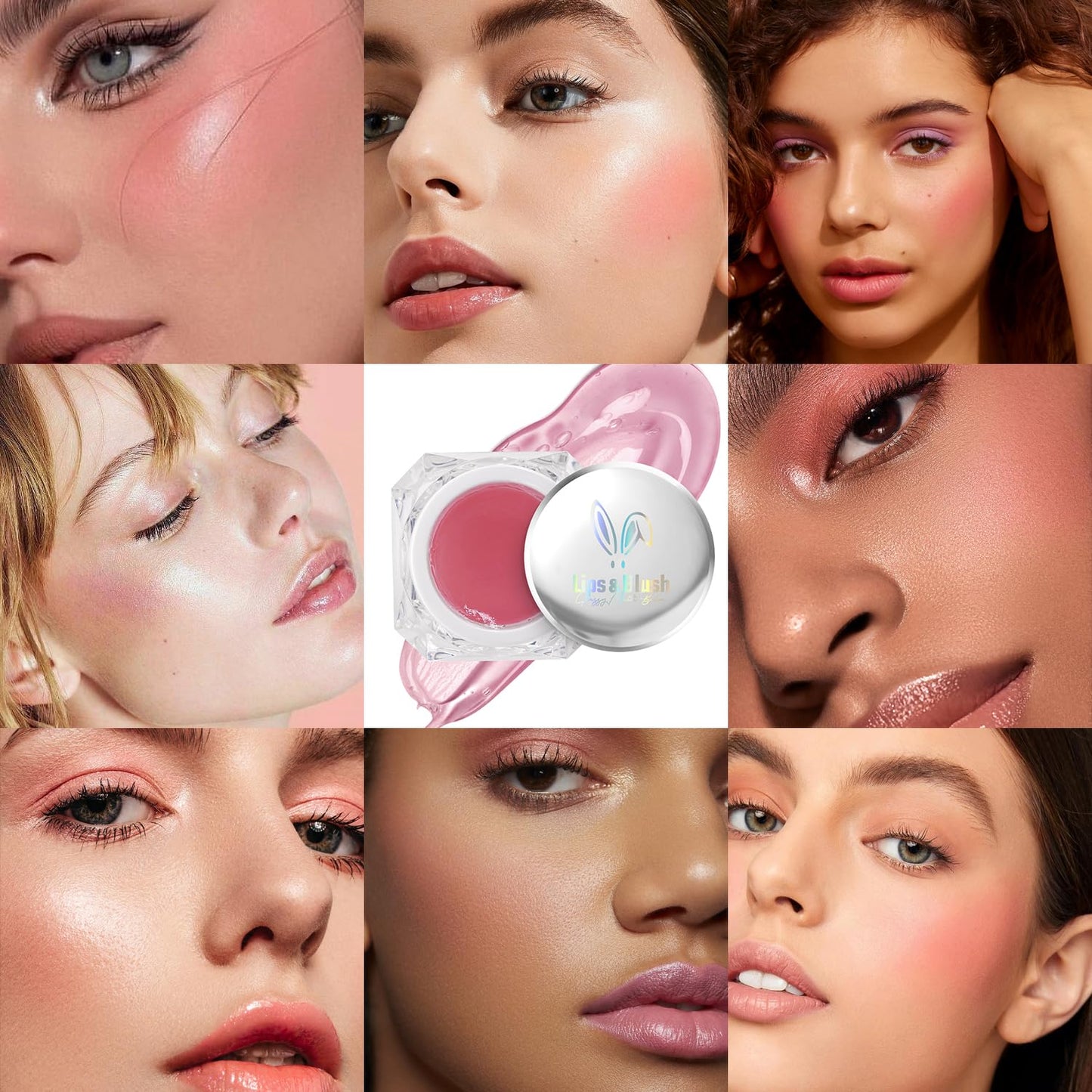 VIOLA HOUSE Color Changing Blusher for Cheeks, Moisturizing Blush Rouge Soft Cream, Lips Balm Multi Use Cream for Cheeks & Lips Glossy (Transparent, 55.00 g (Pack of 1))