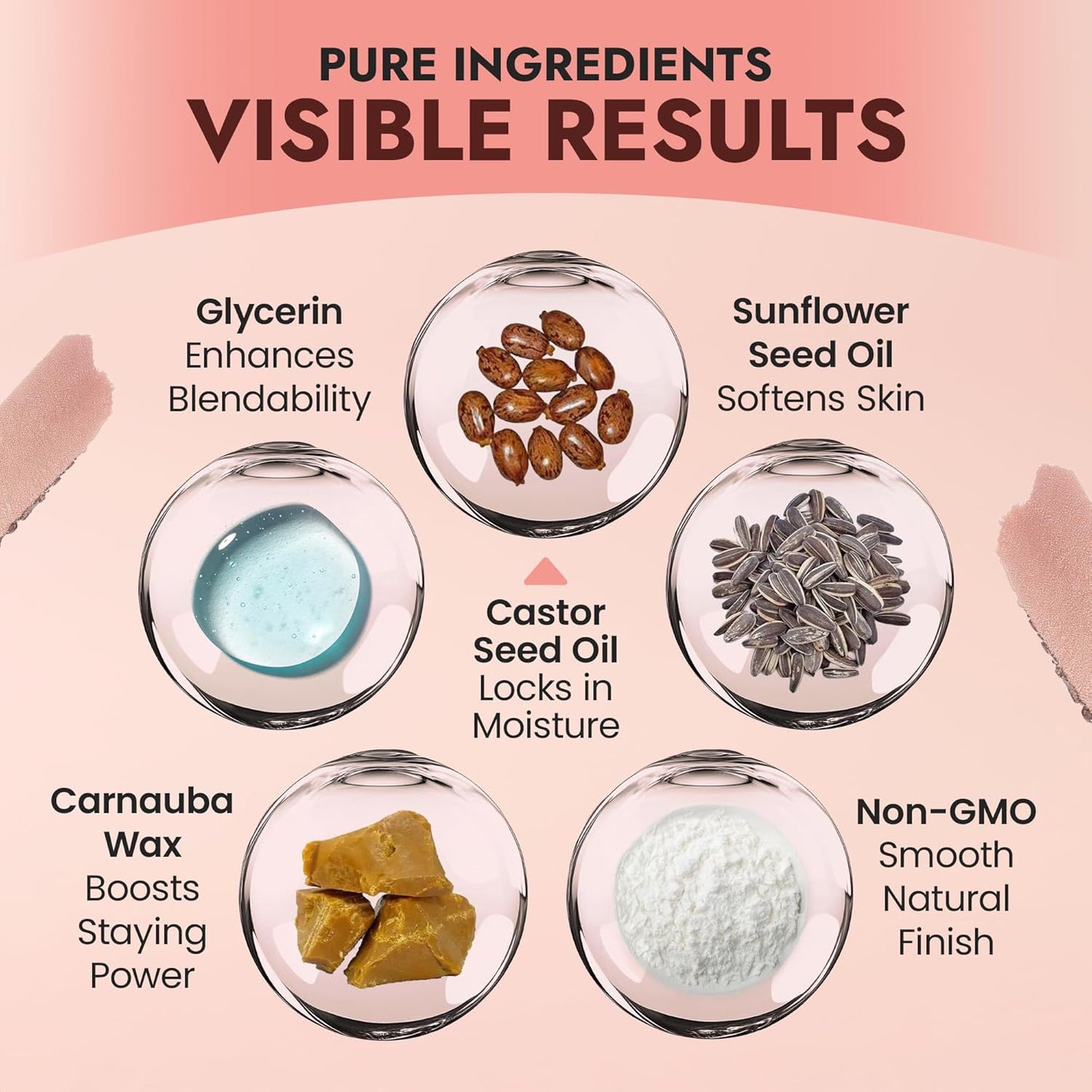 Organic Blush Tube, Moscato - 100% Natural Vegan Cream Blush Sticks, Multi-Use Bronzer, & Highlighter for Lips, Cheeks & Eyes, Buildable Shimmer, Gluten-Free, Paraben-Free, Made in USA