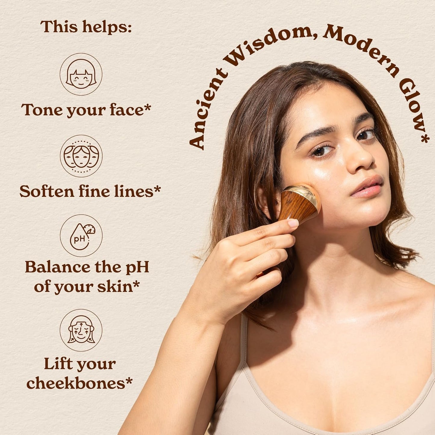 Kansa Wand Facial Massage Tool| for Radiant Skin & Lymphatic Drainage| Detoxifies Skin, Balances PH & Gives Sculpted Face