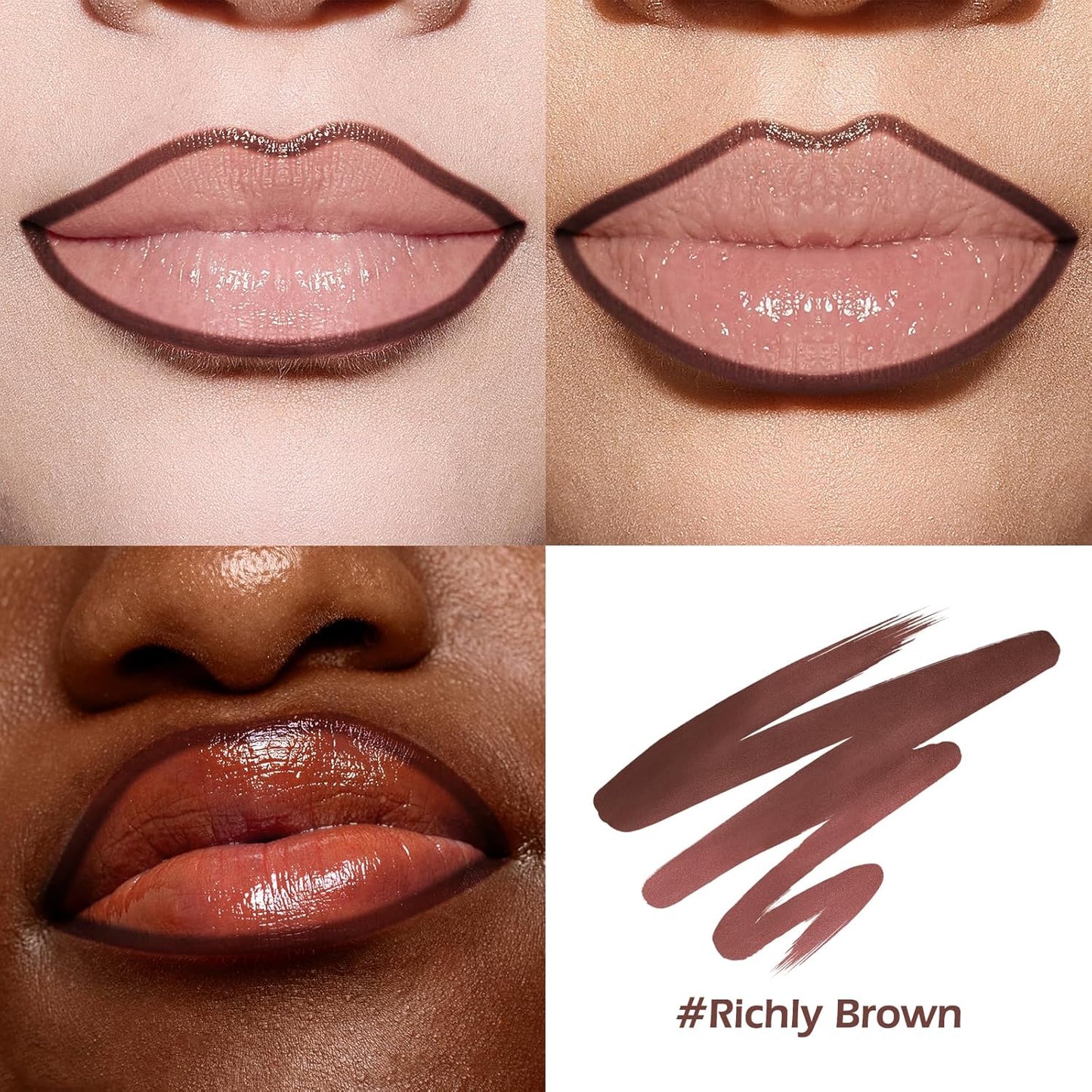 KIMUSE Peel Off Lip Liner Stain, Long Lasting Lip Tint Stain Peel Off, Waterproof, Transfer-Proof, Highly Pigmented Color Peel Off Lip Stain Liner, Matte Finish