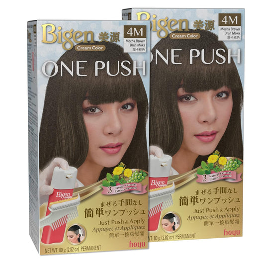 Bigen One Push 4M Mocha Brown - 2 Pack