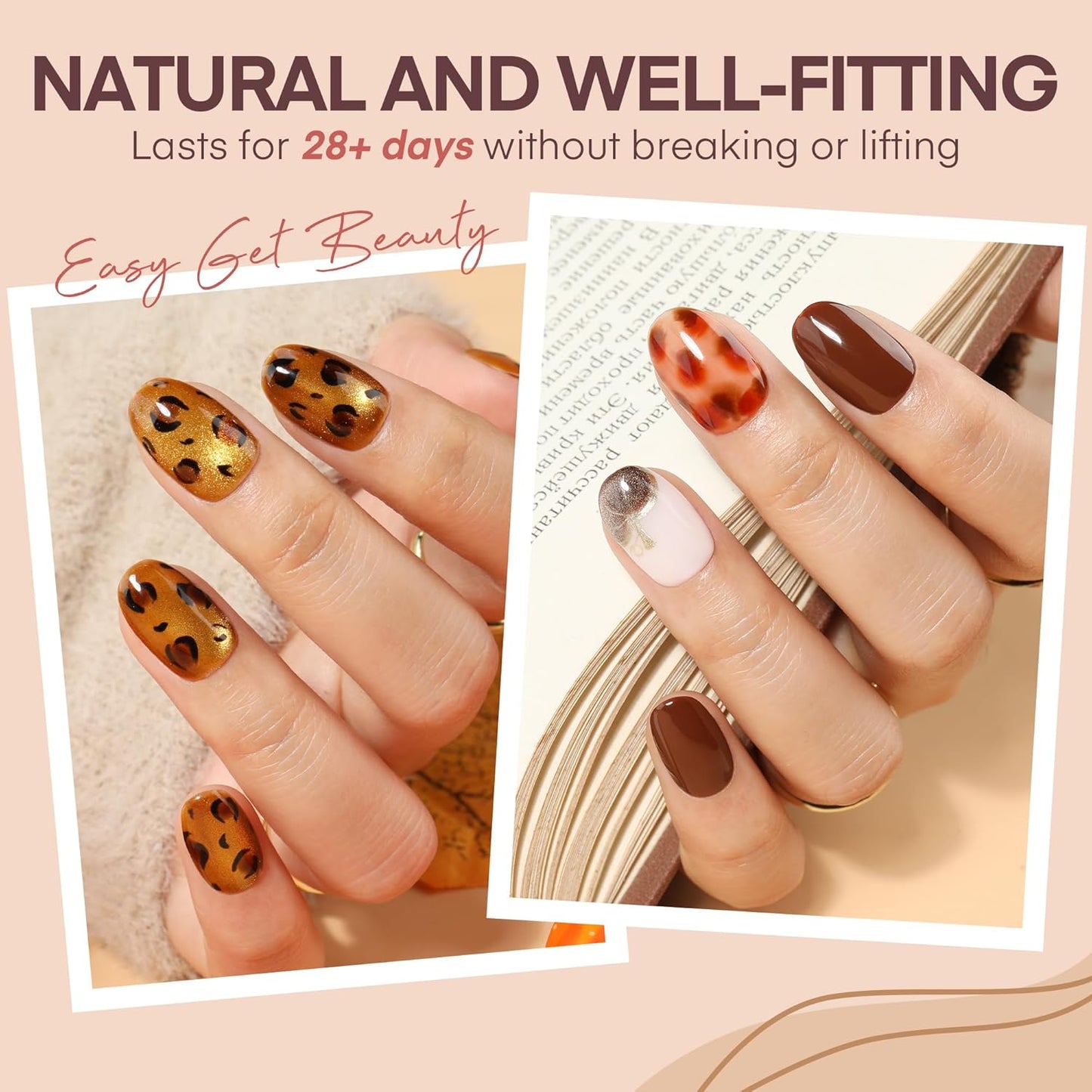 Short Oval Round Nail Tips - 240 Pcs Half Matte Clear Gel Acrylic Nail Tips Full Cover Soft Gel Short Oval Press On Nails Pre-Shaped For Nail Extension Art DIY Salon 12 Sizes