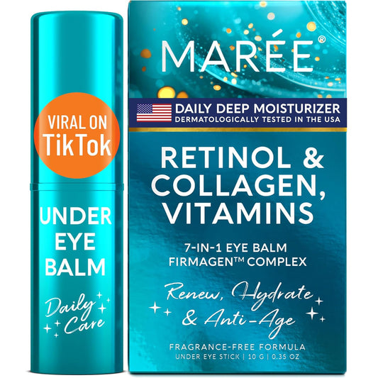 MAREE Multi Balm Stick with Retinol & Ceramide Complex - Facial Moisturizer & Under Eye Balm for Dark Circles - Under Eye Brightener 0.35 Oz