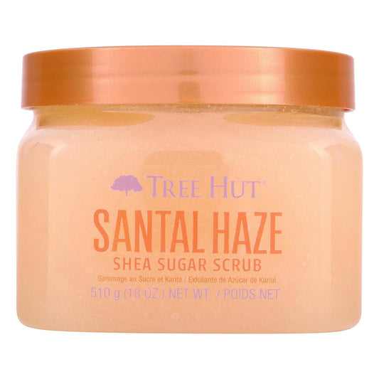 Tree Hut Santal Haze Shea Sugar Scrub | Exfoliating Body Scrub Removes Dead, Dry Skin for a Soft & Hydrated Feel | Nourishing Essential Body Care | 18 fl oz.