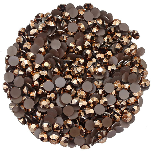 4500 Pcs SS6 2mm AB Flatback Rhinestones for Nails Art Crafts Glitter Round Shine Gems Crystals DIY Clothes Shoes （Bronze AB）