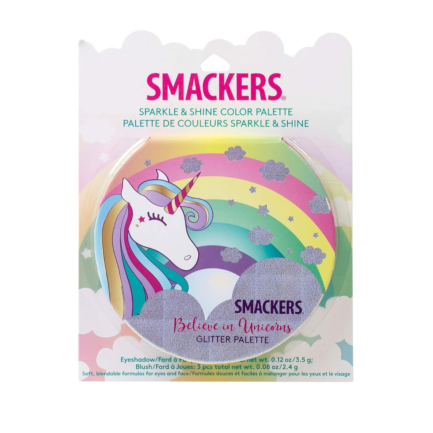 Lip Smacker Sparkle & Shine Unicorn Eyeshadow Palette Makeup Collection + Lippy Pals Bunny Rabbit Carrot Cake Lip Balm